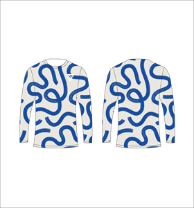 T-shirt à manches longues pour homme, bleu clair et rose, motif psychédélique rétro, col rond, décontracté, streetwear, hauts pour la gym et l'entraînement - Product Image 3