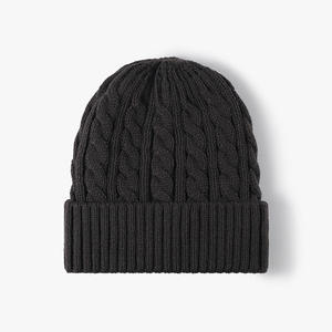 Wholesale Custom Logo Embroidery Streetwear <b>Winter</b> Warmth Solid Color Soft Knitted Beanie <b>Hats</b> for <b>Men</b> in Stock - Product Image 3