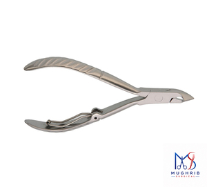 Pince à cuticules 10 cm, à joint de raccordement, avec ressort en S, pointe acérée, ouverture large pour ongles épais, usage adulte - Product Image 4