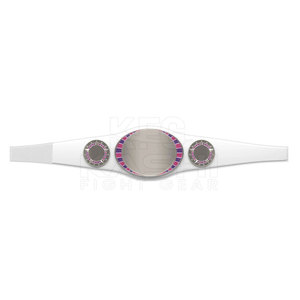 Nuevo Cinturón de Campeonato de Lucha Libre Profesional de 25 mm, Color Personalizado 2026, Placa Resistente, Cintura Alta, Borde Rosa/Morado, Blanco - Product Image 6