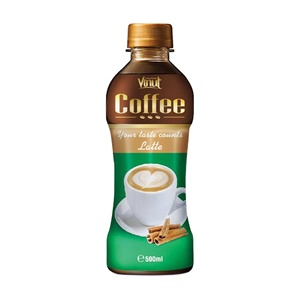 Café Latte 500ml Botella PET Etiqueta Blanca Fabricación Buen Precio VINUT Para Venta al Por Mayor Para Distribuidor Para Importador - Product Image 1