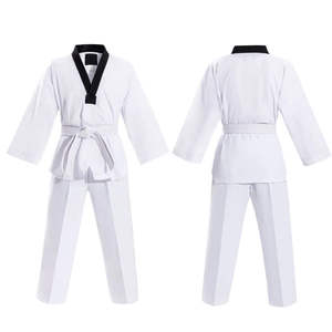 Uniforme de Taekwondo de Alta Calidad para Adultos Unisex, Poliéster/Algodón, para Entrenamiento de Artes Marciales, Pantalones con Cintura Elástica, Ligero - Product Image 1