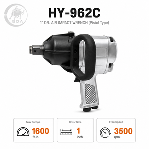 Llave de impacto neumática HY-962C 1 pulgada con mango de pistola, herramienta metálica para reparación automotriz - Product Image 1