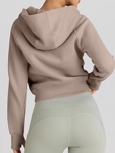 Sudadera con capucha transpirable para mujer, estilo urbano, con cremallera, 100% algodón, tejido ecológico, antiarrugas, informal, cómoda, estilo Y2K - Product Image 5