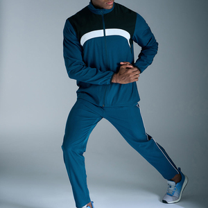 Ensemble de survêtement réfléchissant pour homme, coupe décontractée, veste et pantalon, en nylon et polyester, coupe-vent, couleur unie - Product Image 3