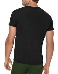 เสื้อยืดคอตตอนทรงสลิมพื้นฐานสำหรับฤดูร้อน ไซส์ใหญ่ สีดำล้วน พิมพ์ลายลำลอง ไซส์พลัส สำหรับสาวๆ ผู้ผลิตจากบังกลาเทศ แบบเรียบๆ ไม่มีลาย - Product Image 5