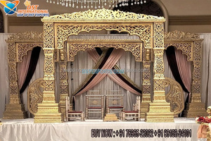 Impresionante Mandap Tradicional del Sur de la India para Bodas, Kalyana Mandapa, Mandap Tradicional del Sur de la India con Cuatro Pilares, EE. UU. - Product Image 5