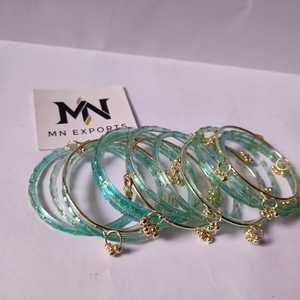 Kashmiri Traditional Handmade <b>Glass</b> <b>Bangles</b> Set for Women Elegant Bridal Chudiyaan Ethnic Festival Wear Jewelry - Product Image 2