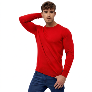 Sudadera de Cuello Redondo Azul Marino para Hombre, Tejido de Punto, Algodón, Estilo Casual, para Otoño - Product Image 4