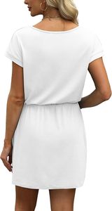 Conjunto de Ropa Femenina de 2 Piezas, Camiseta con Pantalón Corto, Tela Cómoda y Transpirable, Uso Diario, Informal para Interiores y Exteriores - Product Image 5