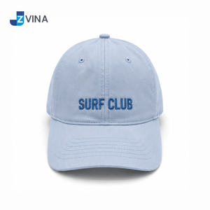 Gorra de Béisbol de Algodón Bordada con Logotipo Personalizado de Club de Surf, Unisex, Ajustable, de 6 Paneles, Estilo Casual de Playa para Primavera/Verano - Product Image 1