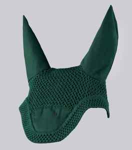 Premium horse ear bonnet custom logo lightweight breathable crochet washable <b>fly</b> veil equestrian horse riding accessory - Product Image 2