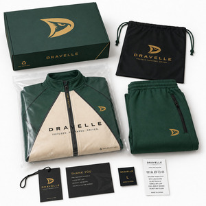 Ensemble de survêtement de baseball vert forêt avec veste zippée intégrale et pantalon de sport fuselé, uniforme d'entraînement d'équipe - Product Image 5