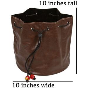 Bolsas para dados personalizadas OEM de PU con cordón, al por mayor, con base redonda, para juegos de rol (DND), de cuero, del fabricante - Product Image 3
