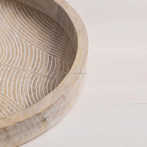 Bandeja de servicio Natural hecha a mano de madera maciza de primera calidad decorativa ecológica de alta resistencia apto para microondas y lavavajillas para restaurantes - Product Image 2