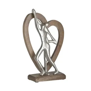 Sculpture métallique durable au design abstrait minimaliste pour étagère de salon moderne et décoration artistique extérieure - Product Image 1