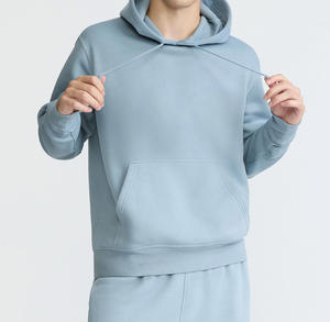 Sudadera con Capucha de Felpa 100% Algodón, Transpirable, Lisa, de Alta Calidad, Unisex, para Otoño e Invierno, con Bolsillo - Product Image 1