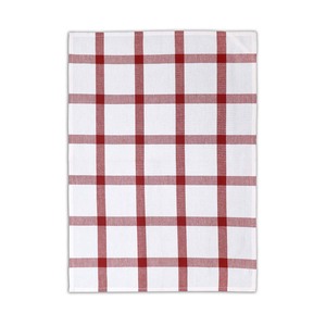 Paños de cocina blancos y rojos con diseño a cuadros teñidos con hilo, paño de cocina de algodón al precio más bajo - Product Image 3