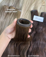 Rambut Berwarna untuk Ekstensi Rambut Remy Mesin Double Weft Rambut Virgin Vietnam Double Drawn Straight Strands LEXHAIR
