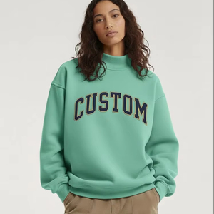 Sudadera de Forro Polar con Cuello Alto para Mujer, Manga Larga, Color Sólido, con Logotipo Frontal, de Secado Rápido, Personalizable, Servicio OEM/ODM 2026, para Otoño e Invierno - Product Image 1
