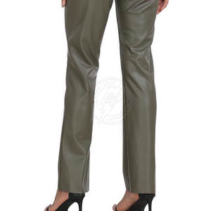 Pantalons en cuir pour femmes, style nouveau, usage extérieur, meilleure qualité, couleur personnalisée. - Product Image 6