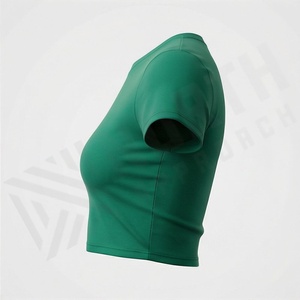 Camiseta Deportiva Corta Personalizada para Mujer, Estilo Veraniego, Ajustada, Deportiva, Lisa, para Mujer - Product Image 3