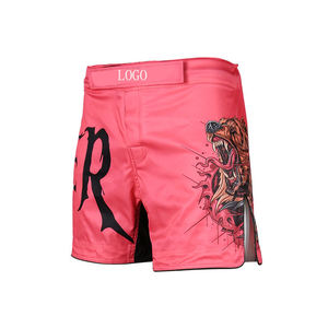 Pantalones Cortos de MMA para Hombre, para Jiu Jitsu, Entrenamiento, Fitness, Deportes de Combate, con Estampado Digital, Pantalones Cortos de Muay Thai de Spandex/Poliéster de 170g, con Logotipo Personalizado - Product Image 4