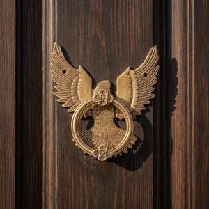 Battant de porte décoratif en laiton antique pour maison, villa, hôtel et bureau - En vente - Product Image 4