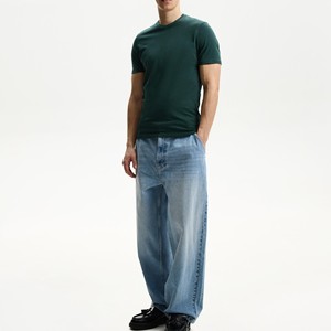 Chemises pour hommes en coton 100% coupe ajustée avec logo personnalisé, t-shirts basiques légers et doux, vêtements décontractés, fournisseur en gros - Product Image 3