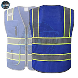 Fabrication de gilets de sécurité pour hommes en matériau respirant sur mesure, prix d'usine, coupe ajustée, vêtements de travail pour hommes - Product Image 2