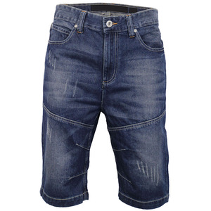 Men's Distressed Denim Shorts Straight Leg <b>Mid</b> Waist Cotton Casual Summer Style - Product Image 1