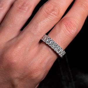 Haute qualité luxe 925 en argent Sterling Hip Hop Designer bague à la mode déclaration pièce IGI certificat classique pour les fêtes de mariage - Product Image 3