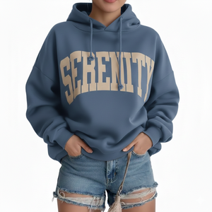 Sweat-shirt à capuche ample pour femme, style streetwear, manches longues, doux au toucher, décontracté pour l'hiver - Product Image 1