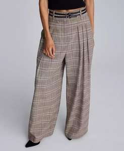 Pantalon à carreaux taille haute pour femmes | Kenneth Cole - Product Image 4