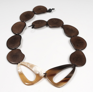Collier en corne de buffle fait main, de haute qualité, éco-responsable, bijoux ethniques, pendentif pour femmes, style imitation antique moderne - Product Image 4