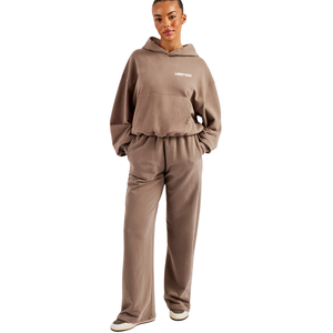 Women's Pullover Hooded Tracksuit <b>Set</b> Relaxed Long Sleeve Top Wide Leg Trousers Elastic Waist Two Piece Casual <b>Lounge</b> Outfit <b>Set</b> - Product Image 1