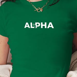 Camiseta corta de moda para mujer ALPHA con silueta muscular - Product Image 3