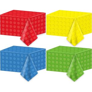 Set di 4 Decorazioni per Feste di Compleanno a Tema Costruzioni: Tovaglia e Stoviglie dal Design Unico - Product Image 2