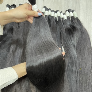 Extensiones de cabello humano de la mejor calidad, cabello natural liso y color negro natural, listo para enviar. - Product Image 5
