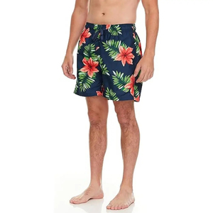Summer High Street Style Custom Logo <b>Mens</b> Swim Shorts 100% Cotton Swim <b>Trunks</b> Mesh Breathable Eco-Friendly - Product Image 2