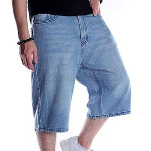 Pantalones Cortos de Mezclilla para Hombre, Estilo Urbano, Casual, Ecológicos, Suaves al Tacto, Corte Relajado, Transpirables, Cómodos, Hasta la Rodilla - Product Image 2