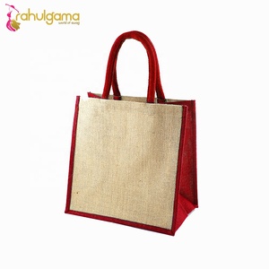 Sac fourre-tout en toile écologique personnalisé pliable réutilisable naturel toile de jute lin imprimé logo cuir poignée lettre en soie - Product Image 4