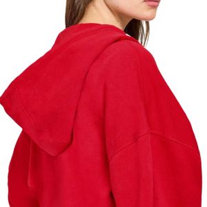 Sudadera con capucha y cremallera completa para mujer al por mayor, de manga larga, informal, deportiva, de forro polar, OEM ODM - Product Image 6