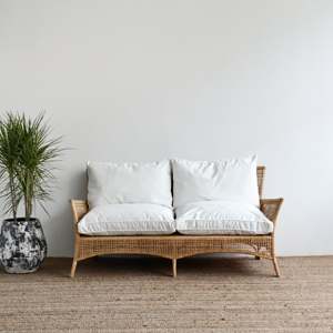 Ensemble de canapés en rotin polyvalent de luxe, style minimaliste nordique, canapés en bambou, chaise de coiffeuse avec coussin, prêt à l'exportation - Product Image 4