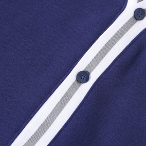 Custom Jackson State <b>Navy</b> Fleece <b>Cardigan</b> <b>Women's</b> 100% Cotton Blue V-Neck University Embroidery Logo College for Sorority Buyers - Product Image 6