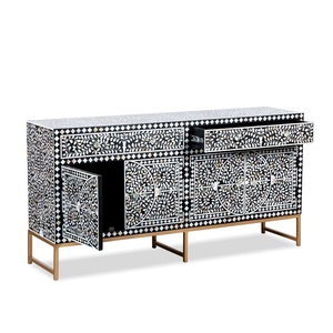 Luxury Handmade Mother of Pearl Inlay <b>Chest</b> of Drawers Wooden <b>Storage</b> Cabinet - Product Image 1
