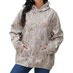 Sweat-shirts à capuche surdimensionnés pour femmes, imprimés sur mesure, de haute qualité, pour le fitness, grande taille, streetwear, 100% coton - Product Image 1