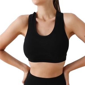 Soutien-gorge de sport Push-Up sans couture respirant pour femmes réversible rembourré amovible pour la course et la salle de sport Style Simple - Product Image 1
