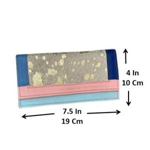 Nouveau sac à main en cuir recyclé de créateur pour les cheveux de haute qualité des femmes sur les portefeuilles porte-cartes de crédit en cuir coloré métallique - Product Image 2