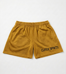 Shorts de sport Clovix personnalisables en maille respirante pour hommes, séchage rapide, taille élastique, style sportif, longueur courte, vêtements de gym en gros - Product Image 6